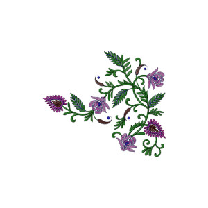 Wedding Bridal Saree Lace Border Embroidery Design 14128