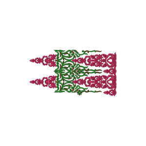 Great Georgette Native Lace Border Design 14181