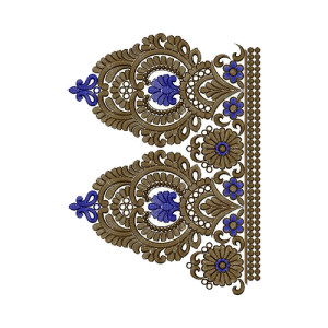 Gorgeous Embroidery Border Design 14498