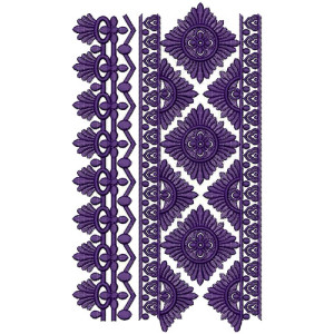 Party Wear Embroidery Border Design 14513