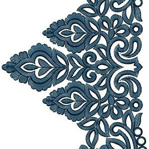 African Clothing Floral Border Design 14580