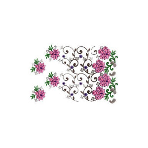 Exclusive Border Embroidery Design In Multiple Color 14604