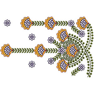 Indian Saree Lace Border Brocade Embroidery Design 14613