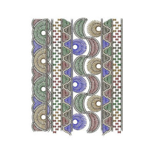 Machine Embroidery Stitched Lace Design 14891