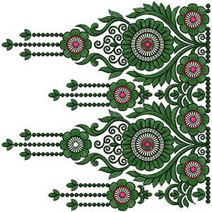 Designer Border Fashion Embroidery Design 14892