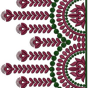 Maxi Dress Big Border Embroidery Design 15141