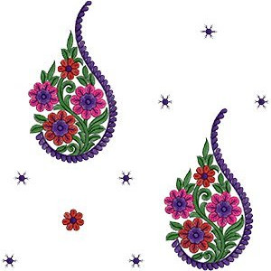 Fancy Big Border Embroidery Design 15506