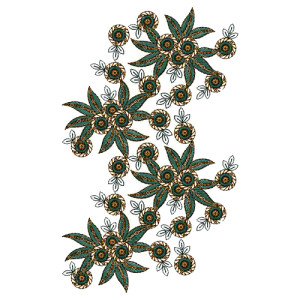 Goergette Heavy Embroidery Border Design 15588