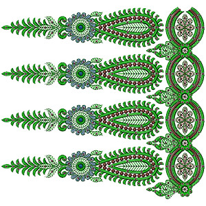 Very Impressive Party Wear Border Design 15590