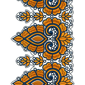 Border Fashion Trend Embroidery Design 16442