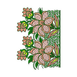 Japanese Border Fabric Embroidery Design 16592