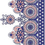 Pretty Embroidery Fabric Border Design  16597