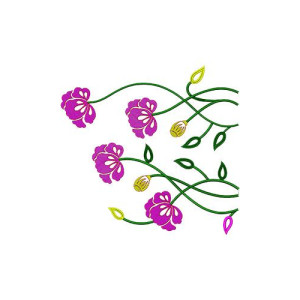 Silk Fabric Saree Embroidery Design 16710