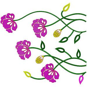 Silk Fabric Saree Embroidery Design 16710