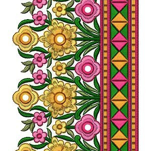 New Embroidery Border Design 16774