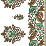 Bahrain Kuwait Dress Embroidery Design 17067