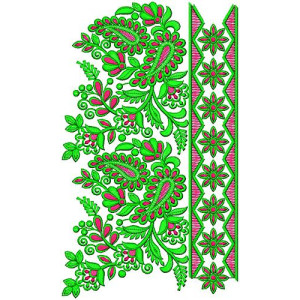 Antique Vintage Batik Saree Embroidery Design 17071