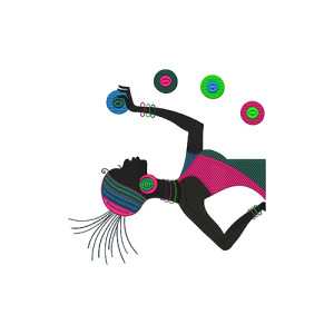 Traditional Batik Fabrics Embroidery Design