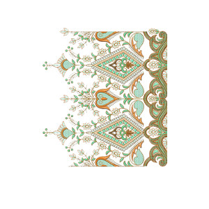 Kuwait Zal Border Embroidery Design