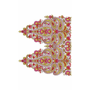 Beautiful Designer Half Saree Embroidery Design