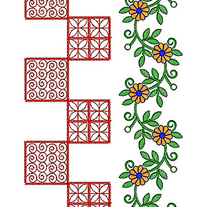 Border Embroidery Design 19117