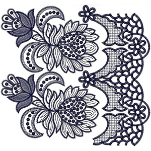 Border Embroidery Design 20856