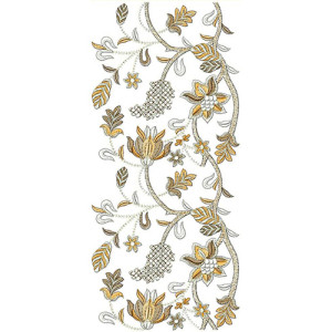 Floral Flowers Leaf Border Design 21183