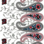 Fine Heavy Paisley Border Embroidery Design 21540