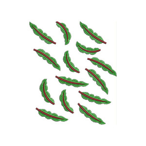 Autumn Tree Falling leaves Border Embroidery Design 21648