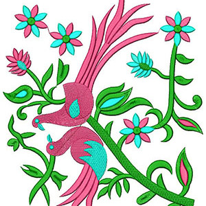 Peacock Pair Embroidery Design 22107