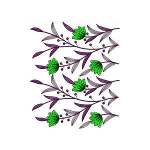 Simple Lotus Leaves embroidery Design 22312