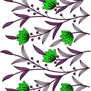 Simple Lotus Leaves embroidery Design 22312