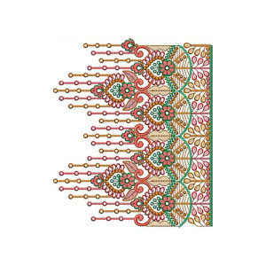 Elegant And Beautiful Big Border Embroidery Design 22780