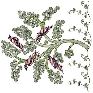 Tree-Bird Big Border Design 23080
