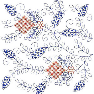 Beautiful Border Line Embroidery Design 23102