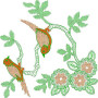 Sparrow Bird Big Border Embroidery Design 23106