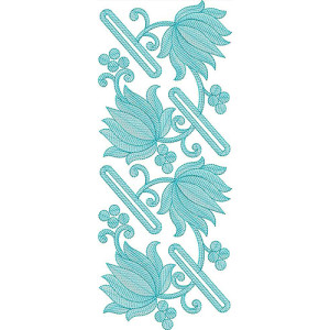 Lotus Border Embroidery Design 23110