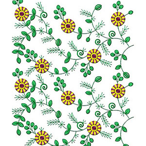 Fantastic Flower Embroidery Design 23229