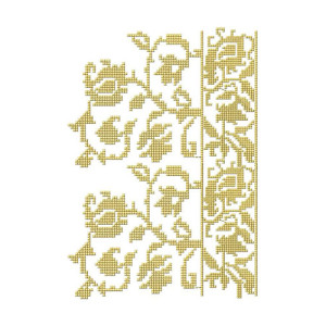 Cross Stitch Border Embroidery Design 23327