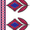 Zigzag line Leaf And Border Design 23515