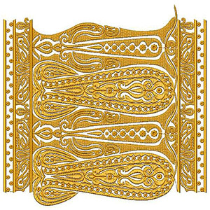 Unique Big Border Embroidery Design 23519