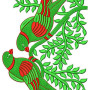 Amazing Parrots Big Border In Embroidery Design 23602