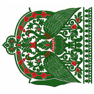 Beautiful Peacock Big Border Design 23612