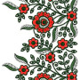 Flower With Leaf Big Border Design 23670