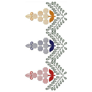 Colorful Cross Stitch Big Border Design 24120