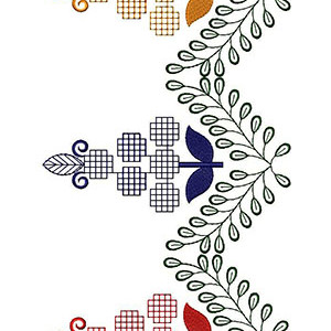 Colorful Cross Stitch Big Border Design 24120