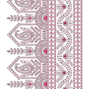Fancy Paisley Big Border Design In Embroidery 24307