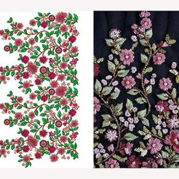 Climber Flower Plant Big Border Design 24277