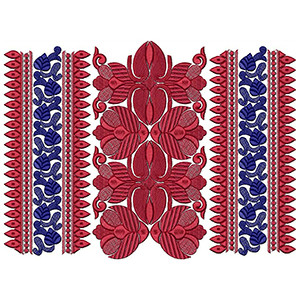 Border Embroidery Design 30422