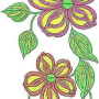 Free Hand ART Flora Lace Border Embroidery Design